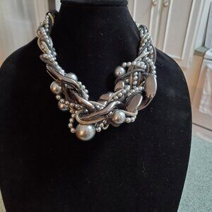 Black and Grey Choker Necklace